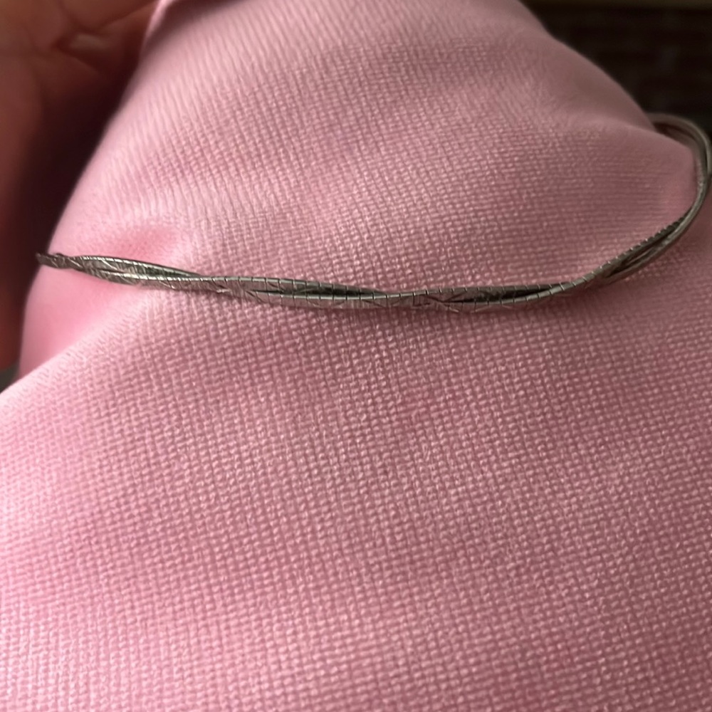 Vintage Sterling Silver Chocker style Omega necklace